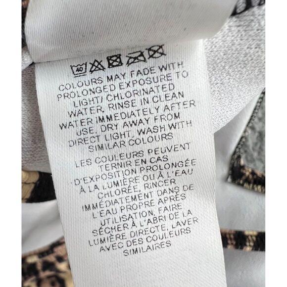 ASOS Swimsuit Womens 00 P Tan Black Leopard One Piece Ribbed Mob Wife Strappy - Picture 10 of 11